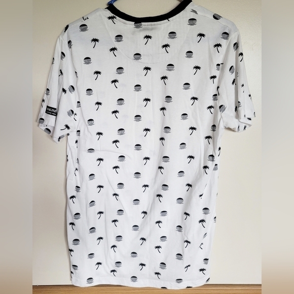 Denim & Flower Ricky Singh Men's Palm Tree & Sunset Tee Size Medium - Picture 2 of 5